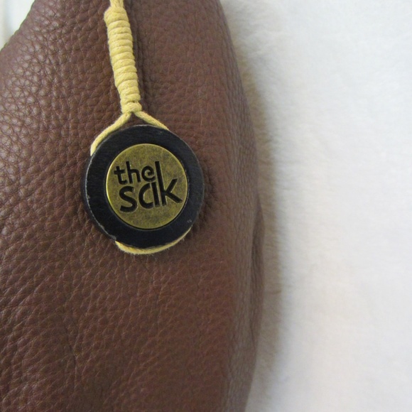 The Sak Brown Leather Tote Single Strap Zip Closure - Picture 10 of 15